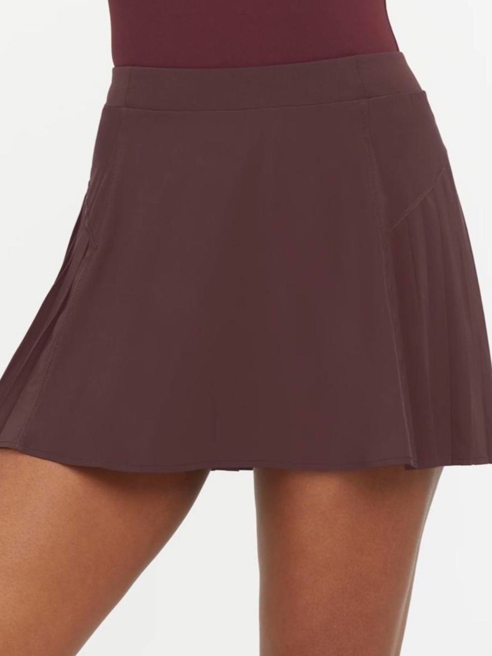 Spanx Pleated Skort - Dark Fig